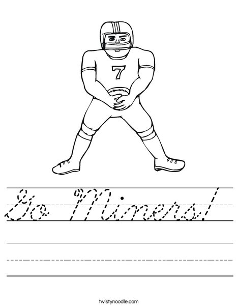 Football Player Worksheet