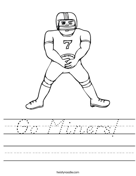 Football Player Worksheet