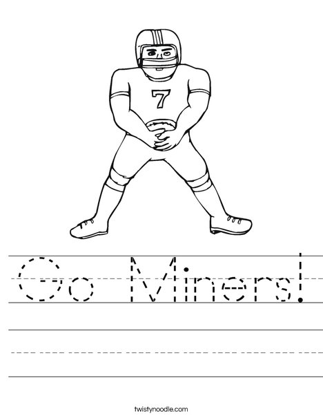 Football Player Worksheet