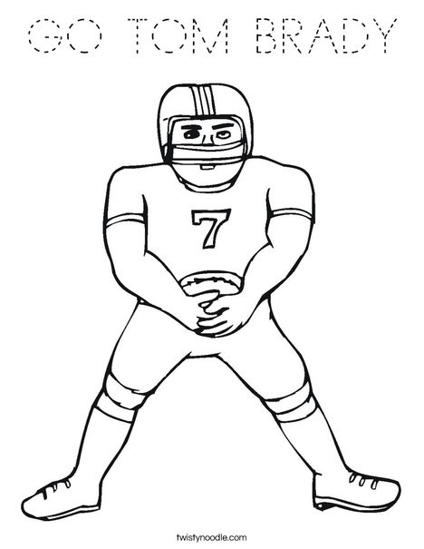 Football Player Coloring Page