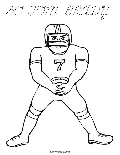 Football Player Coloring Page