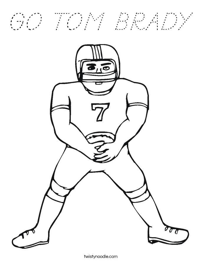 GO TOM BRADY Coloring Page