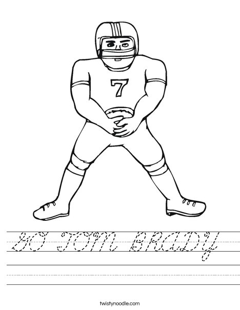 Football Player Worksheet