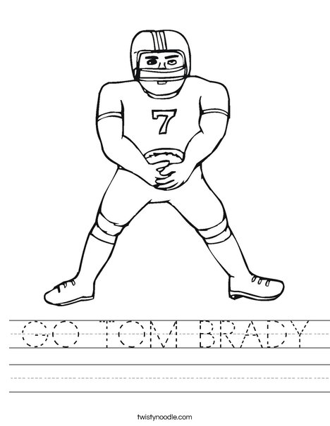 Football Player Worksheet