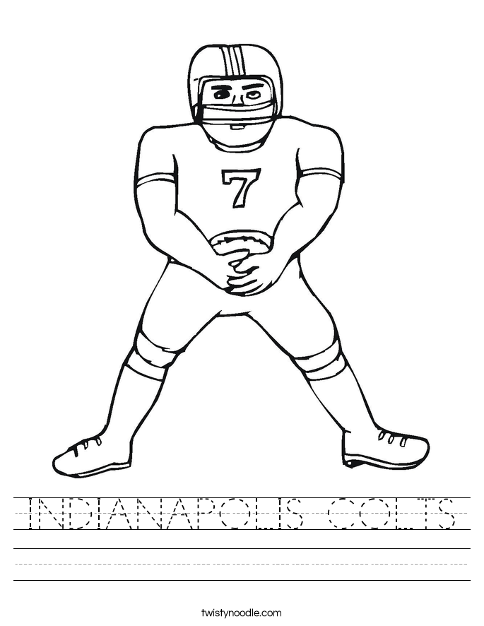 INDIANAPOLIS COLTS Worksheet