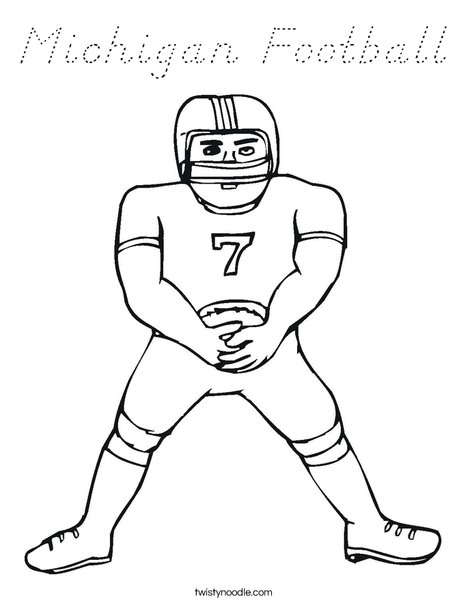 Football Player Coloring Page