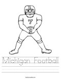 Michigan Football Worksheet