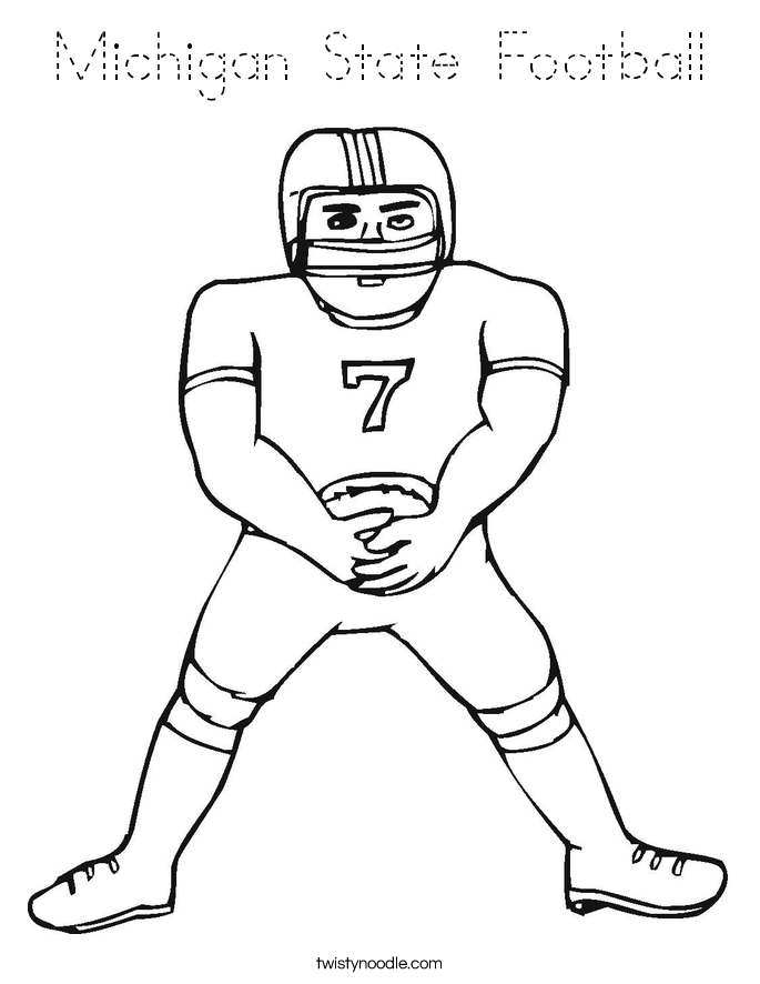 Michigan State Football Coloring Page