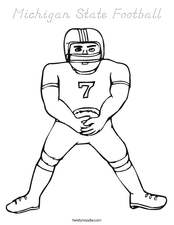 Michigan State Football Coloring Page