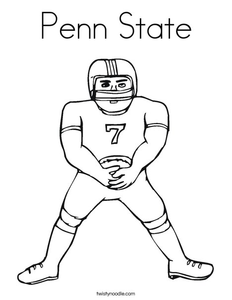 Football Player Coloring Page