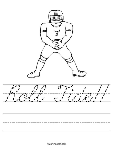 Football Player Worksheet