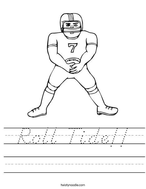 Football Player Worksheet