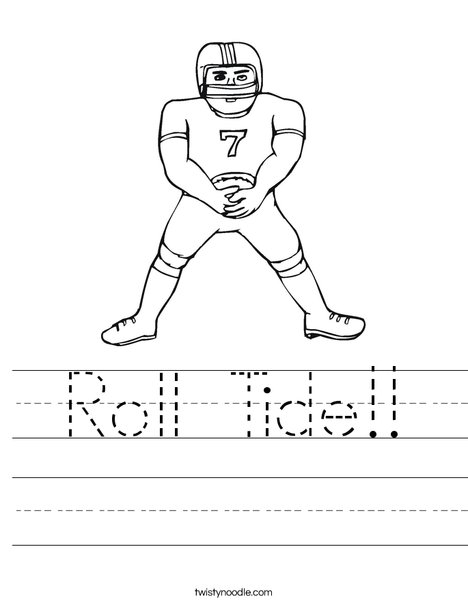 Football Player Worksheet