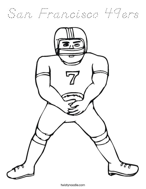 Football Player Coloring Page