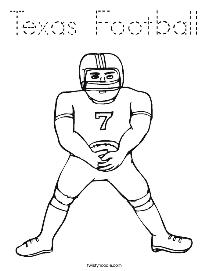 Texas Football Coloring Page