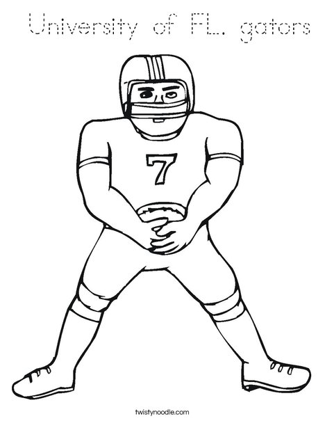 Football Player Coloring Page