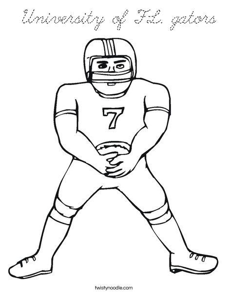 Football Player Coloring Page