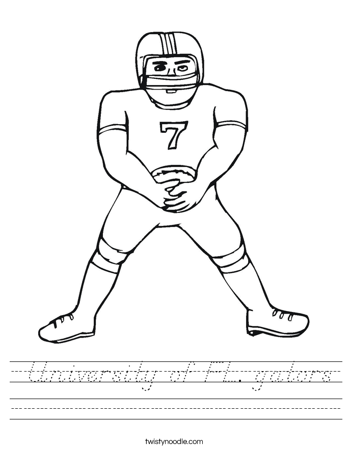  University of FL. gators Worksheet