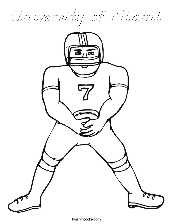 University of Miami Coloring Page