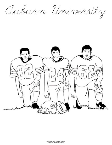 Football Players Coloring Page