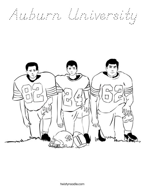 Football Players Coloring Page