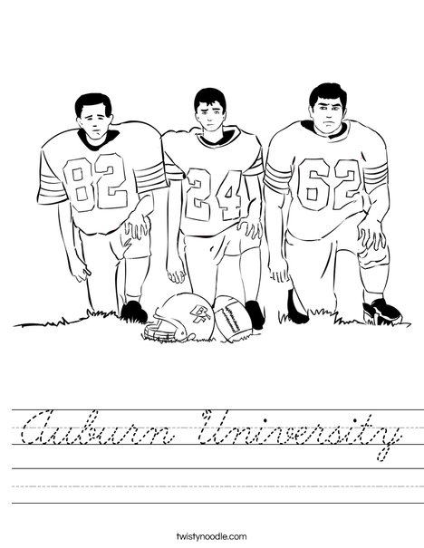 Football Players Worksheet