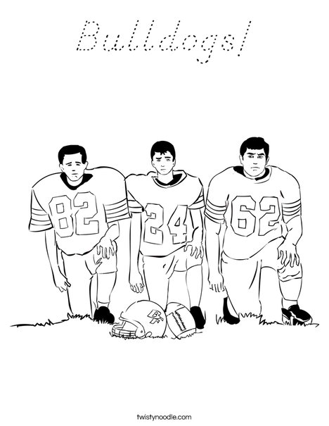 Football Players Coloring Page