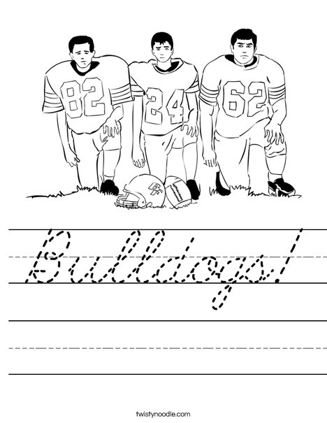 Football Players Worksheet