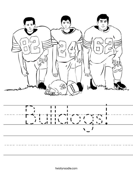 Football Players Worksheet