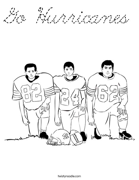 Football Players Coloring Page