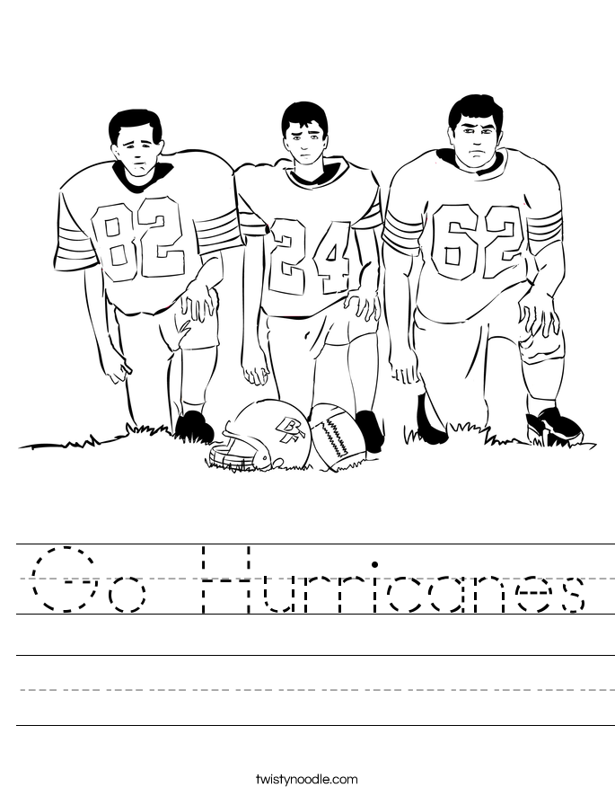 Go Hurricanes Worksheet