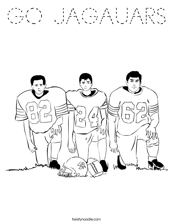 GO JAGAUARS Coloring Page