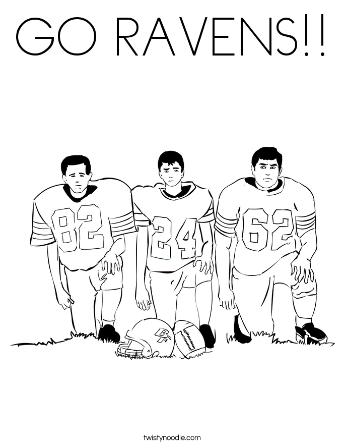 GO RAVENS!! Coloring Page
