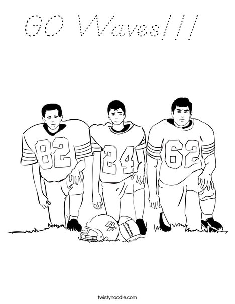Football Players Coloring Page