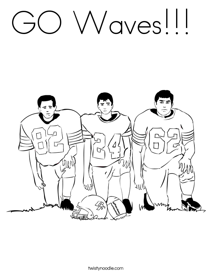 GO Waves!!!  Coloring Page