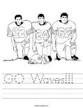 GO Waves!!!  Worksheet