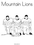 Mountain Lions Coloring Page