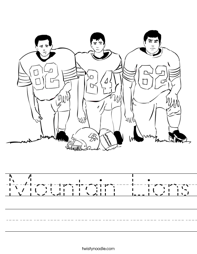 Mountain Lions Worksheet