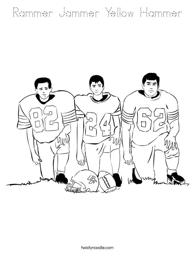 Rammer Jammer Yellow Hammer Coloring Page