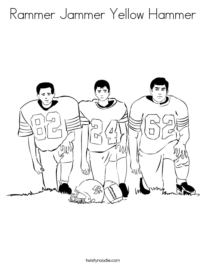 Rammer Jammer Yellow Hammer Coloring Page