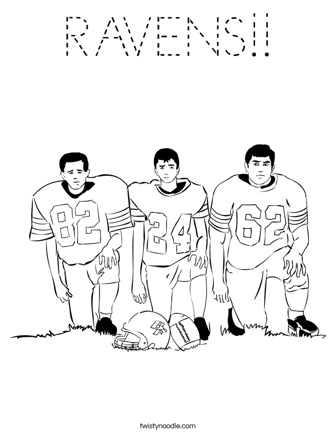RAVENS!! Coloring Page