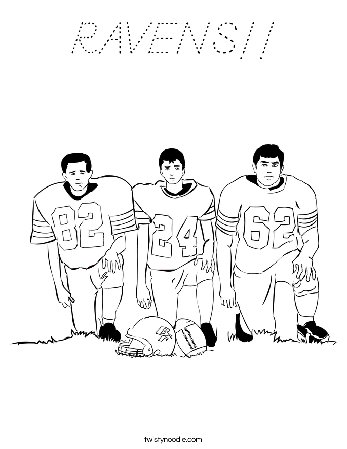 RAVENS!! Coloring Page