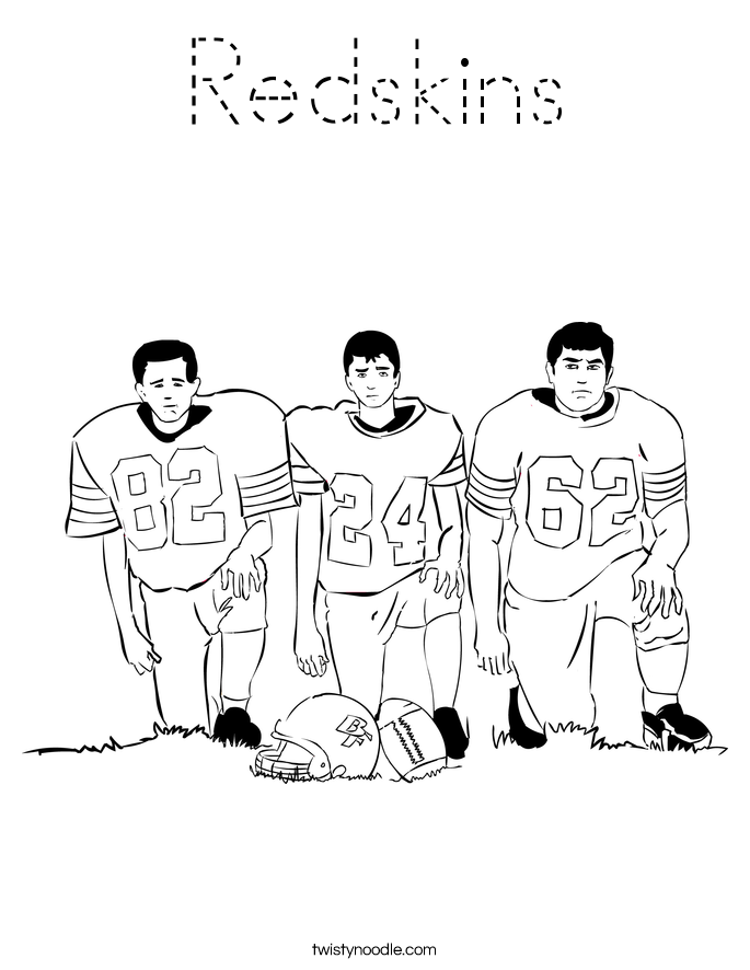 Redskins Coloring Page