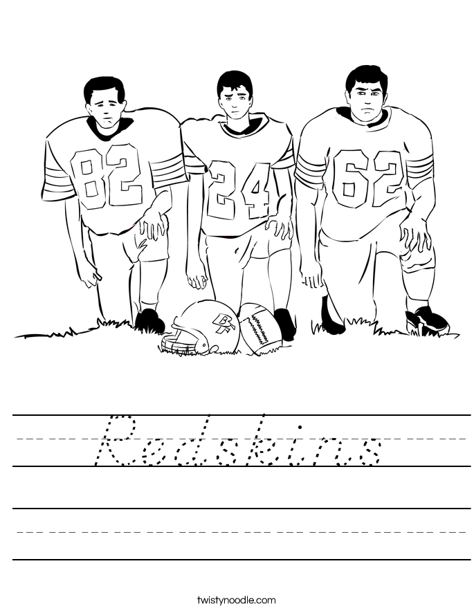 Redskins Worksheet