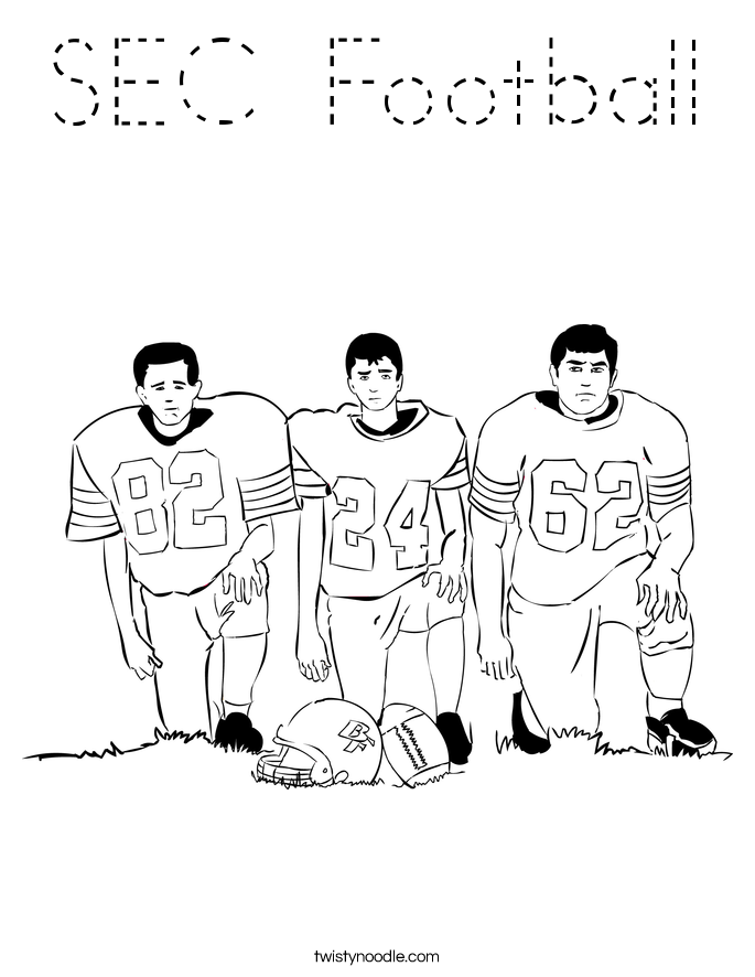 SEC Football Coloring Page