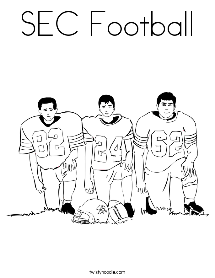 SEC Football Coloring Page