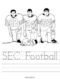 SEC Football Worksheet