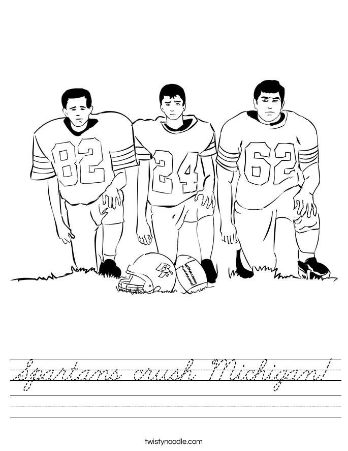 Spartans crush Michigan! Worksheet