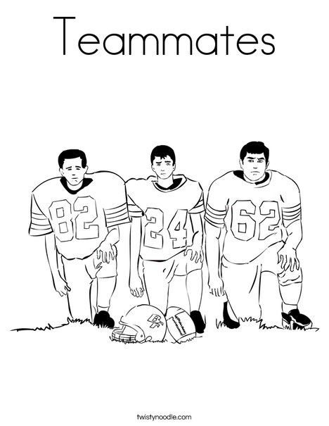 teammates coloring page twisty noodle