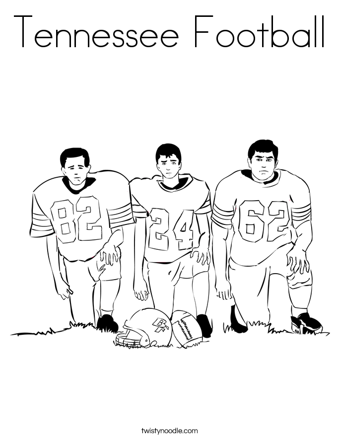 Tennessee Football Coloring Page